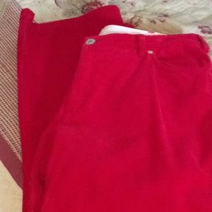 Red corduroy pants